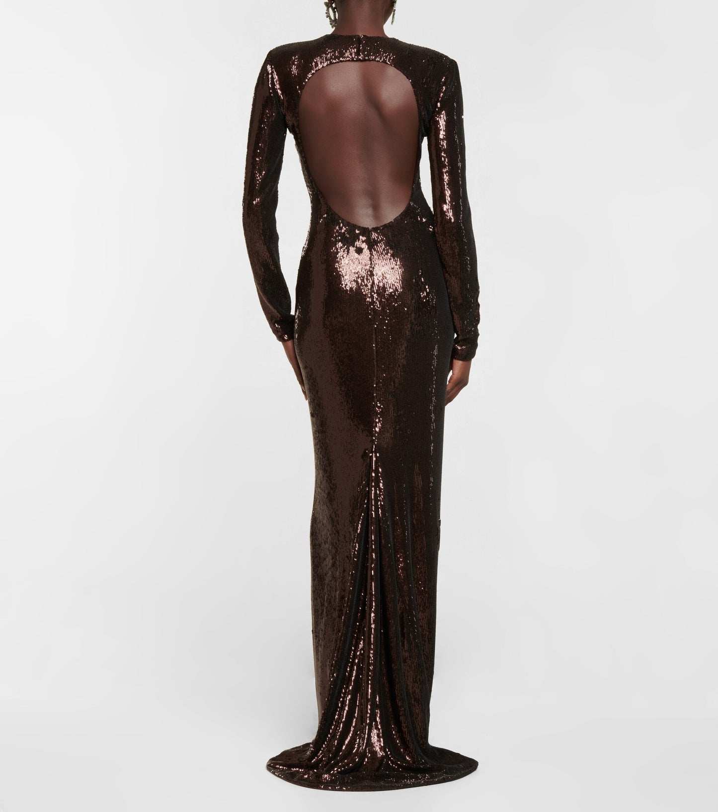 Sequined Gown van Costarellos - glinsterende avondjurk te huur bij POOMBIES, jurk huren voor gala of feest