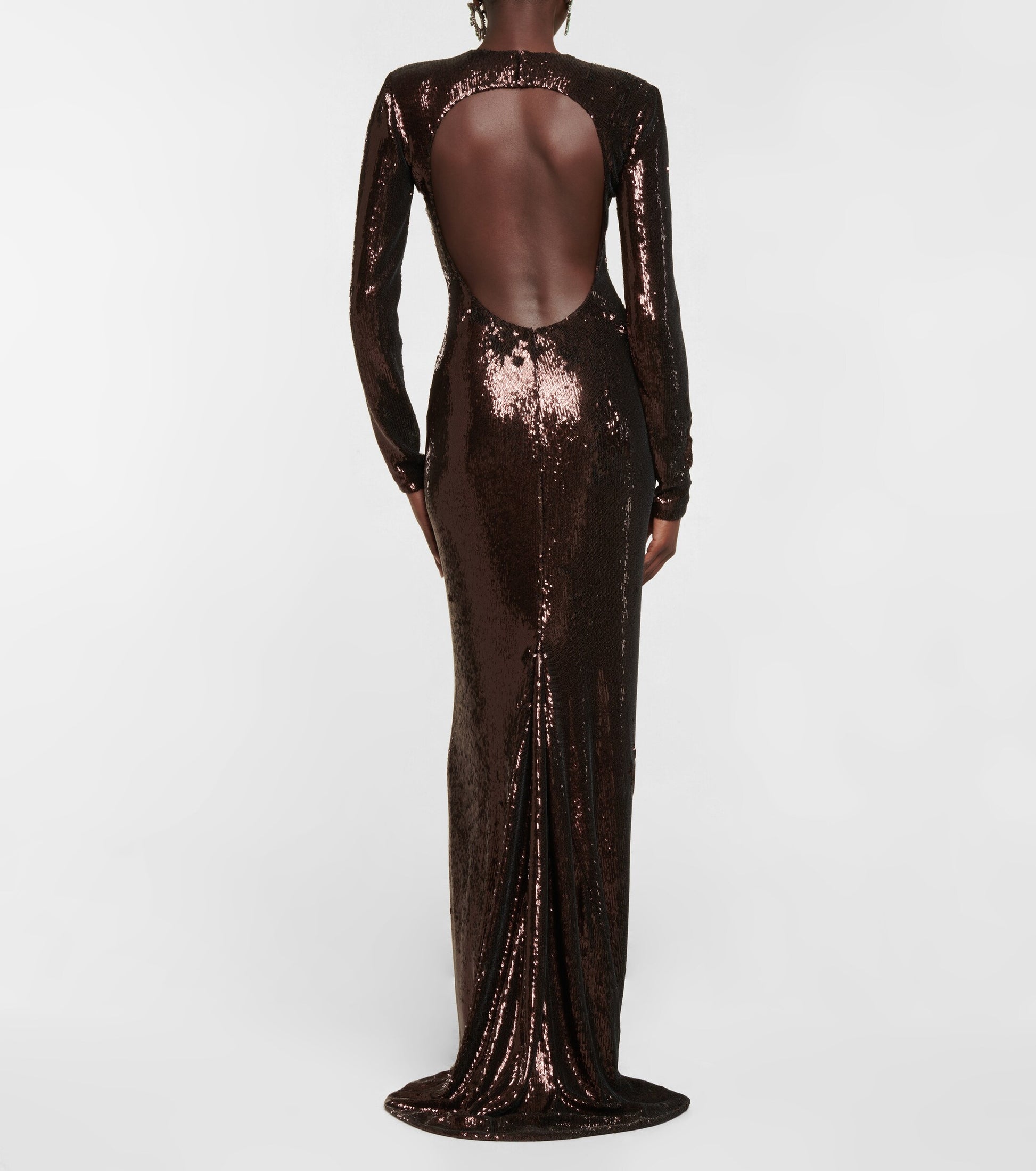 Sequined Gown van Costarellos - glinsterende avondjurk te huur bij POOMBIES, jurk huren voor gala of feest